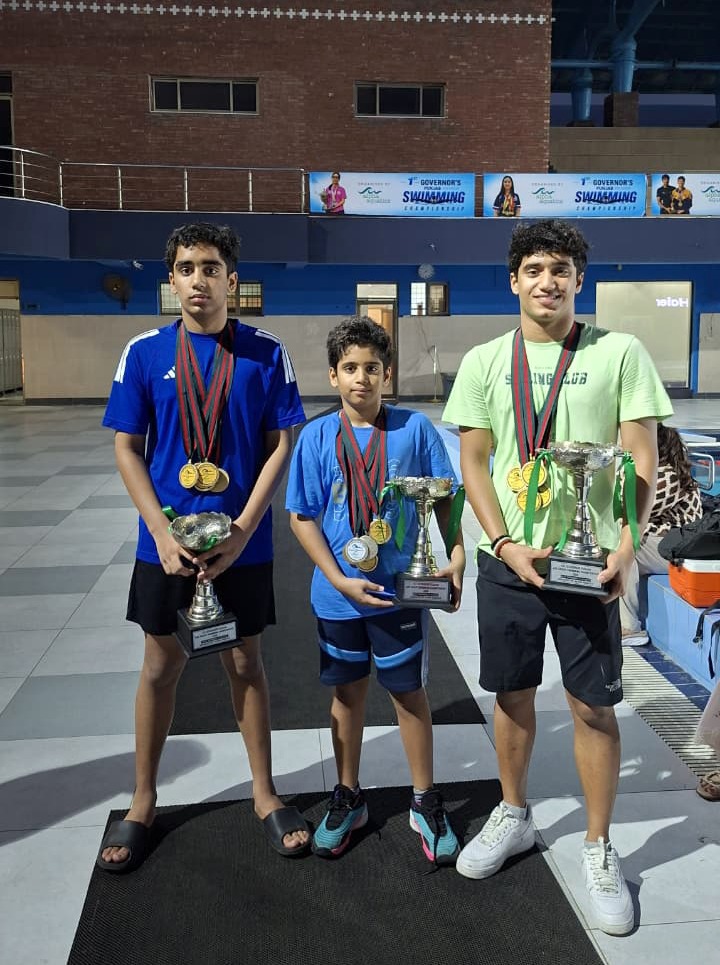 Dayyan, Mohtashim and Aaban Kashif Shine at Punjab Swimming Championship